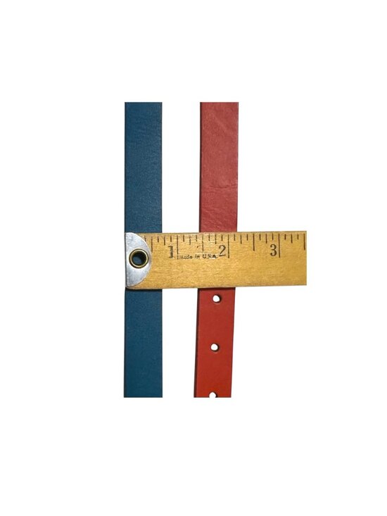 Gap Womens Leather Belt Set Orange/red & Blue With Metal Buckles - Size L- 2 Bel